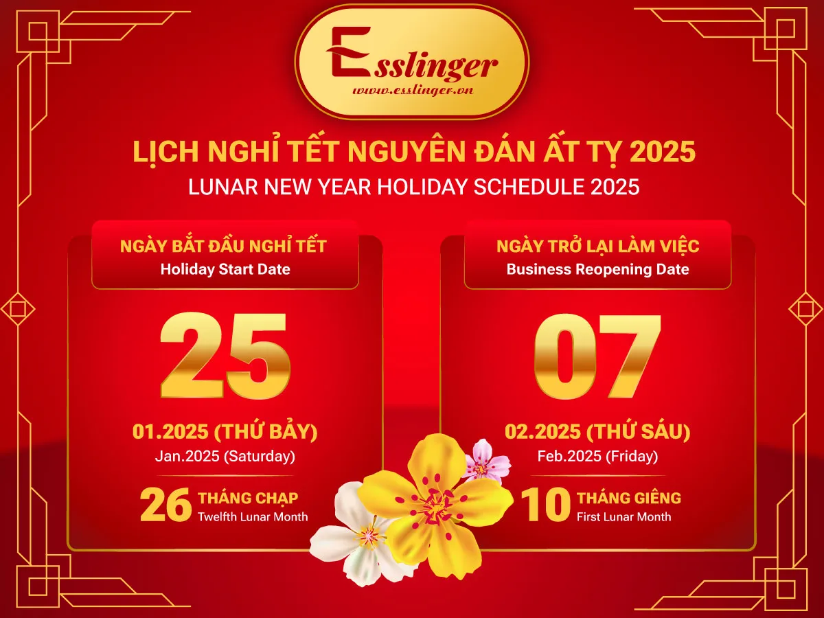 lịch nghỉ tết 2025 của esslinger